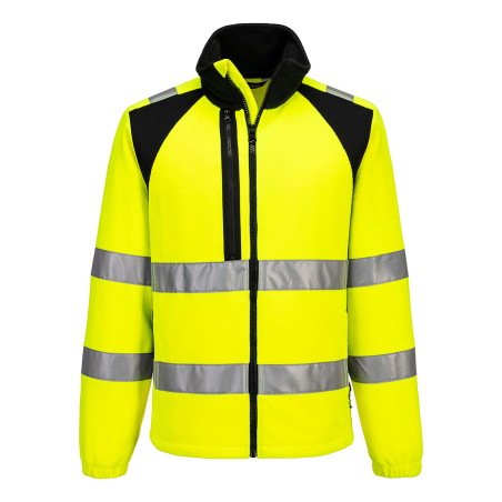 Portwest - Polaire zippé en tissu recyclé WX2 haute visibilité classe 2 ou 3