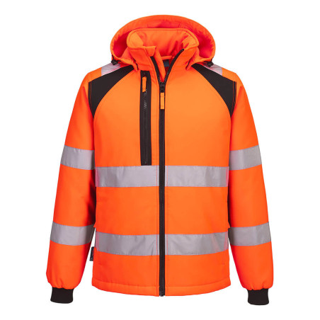 Portwest - Softshell à capuche en tissu recyclé 2 couches WX2 haute visibilité classe 3