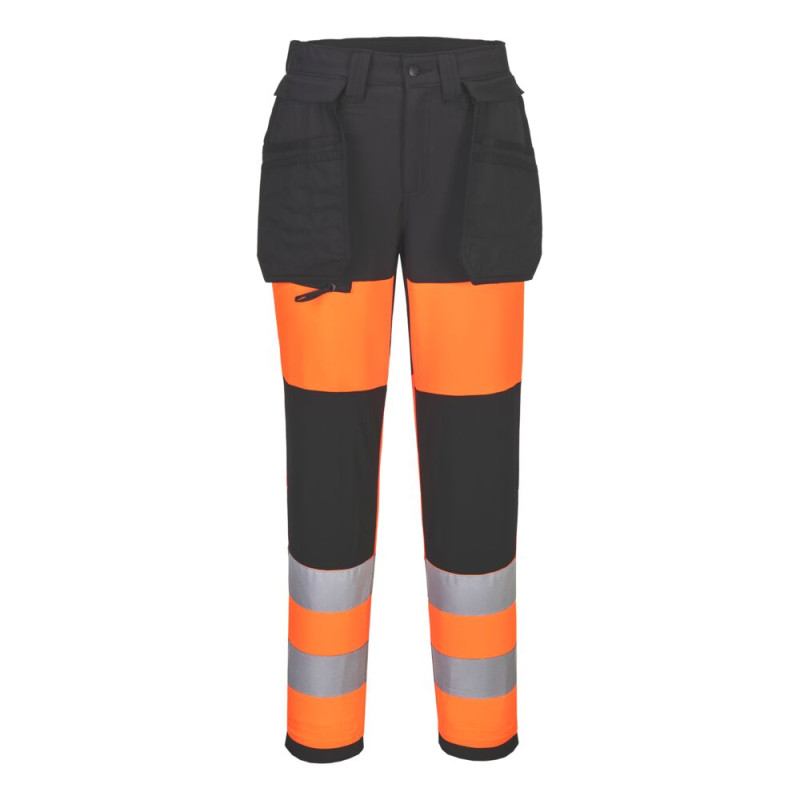 Portwest - Pantalon de travail stretch en tissu recyclé pour femmes WX2 haute visibilité classe 1