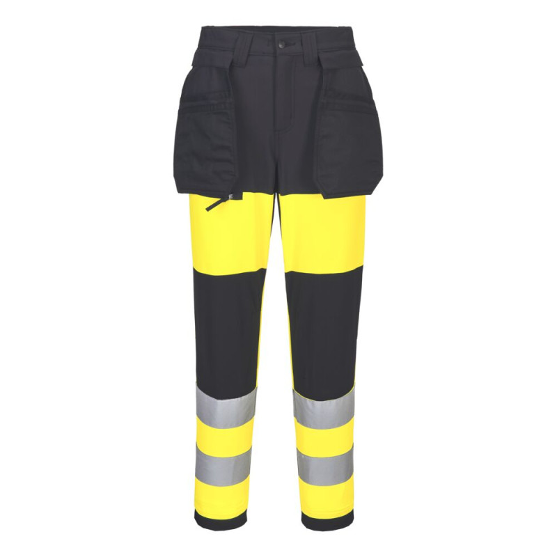 Portwest - Pantalon de travail stretch en tissu recyclé pour femmes WX2 haute visibilité classe 1