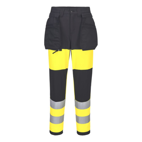 Portwest - Pantalon de travail stretch en tissu recyclé pour femmes WX2 haute visibilité classe 1