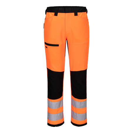 Portwest - Pantalon de travail stretch en tissu recyclé anti-taches WX2 haute visibilité classe 2