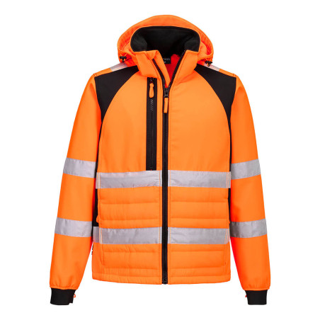 Portwest - Veste hybrid baffle en tissu recyclé déperlante WX2 haute visibilité classe 3