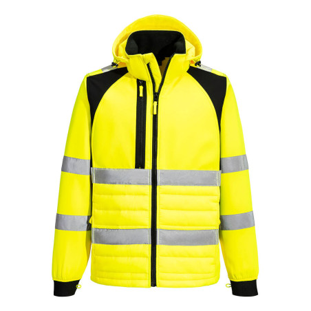 Portwest - Veste hybrid baffle en tissu recyclé déperlante WX2 haute visibilité classe 3