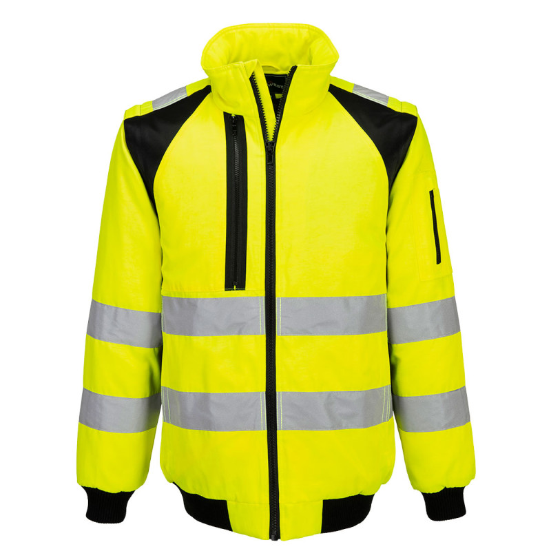 Portwest - Veste de travail bombers 2 en 1 avec doublure polaire WX2 haute visibilité classe 2 ou 3