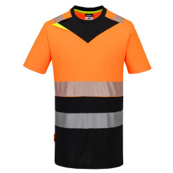 Portwest - Tee-shirt manches courtes en tissu respirant coupe slim fit DX4 haute visibilité classe 1