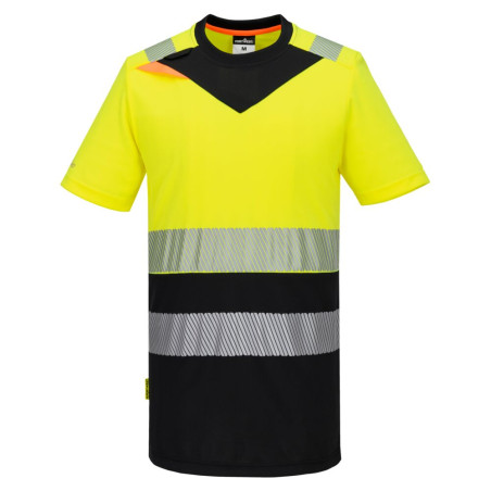 Portwest - Tee-shirt manches courtes en tissu respirant coupe slim fit DX4 haute visibilité classe 1