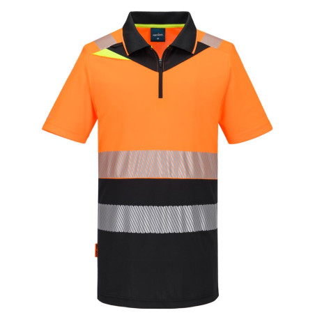 Portwest - Polo manches courtes en tissu respirant coupe slim fit DX4 haute visibilité classe 1