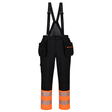Portwest - Cotte à bretelles en tissu respirant imperméable DX4 haute visibilité classe 1