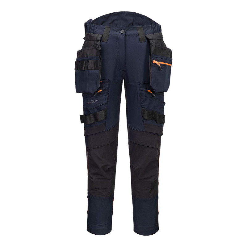 Portwest - Pantalon de travail stretch taille haute avec poches amovibles pour femmes DX4