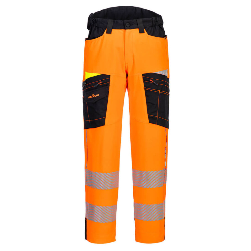 Portwest - Pantalon de travail stretch taille haute coupe slim fit DX4 haute visibilité classe 2