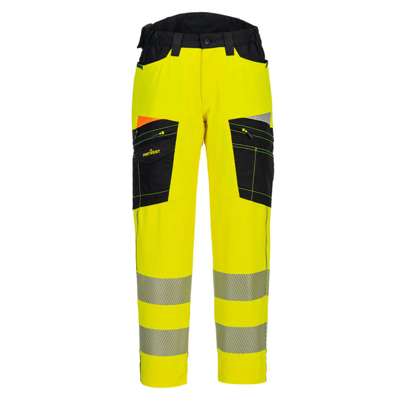 Portwest - Pantalon de travail stretch taille haute coupe slim fit DX4 haute visibilité classe 2