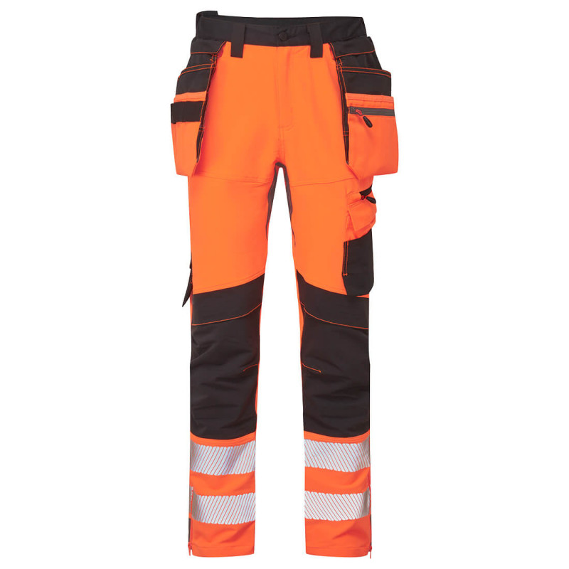 Portwest - Pantalon de travail stretch taille haute coupe slim fit avec poches amovibles DX4 haute visibilité classe 1