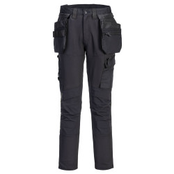 Portwest - Pantalon de travail stretch taille élastiquée coupe slim fit avec poches amovibles DX4