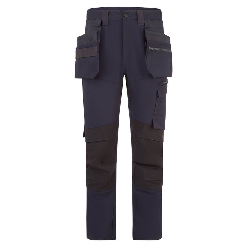 Portwest - Pantalon de travail stretch taille élastiquée coupe slim fit avec poches amovibles DX4