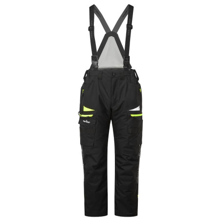 Portwest - Pantalon de travail à bretelles stretch imperméable et chaud taille élastiquée DX4