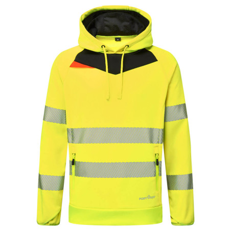 Portwest - Sweat-shirt à capuche stretch DX4 haute visibilité classe 2 et 3