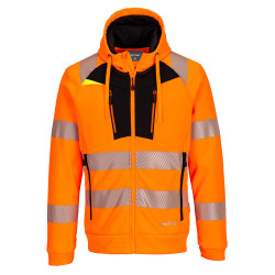 Portwest - Sweat-shirt à capuche stretch zippé DX4 haute visibilité classe 2 et 3
