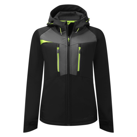 Portwest - Veste de travail à capuche stretch zippé 3 couches pour femmes DX4