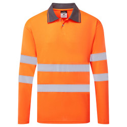 Portwest - Polo manches longues ESSENTIAL ES1 haute visibilité classe 2 et 3