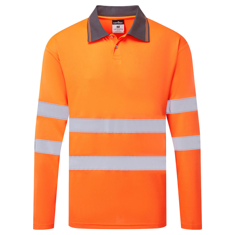 Portwest - Polo manches longues ESSENTIAL ES1 haute visibilité classe 2 et 3
