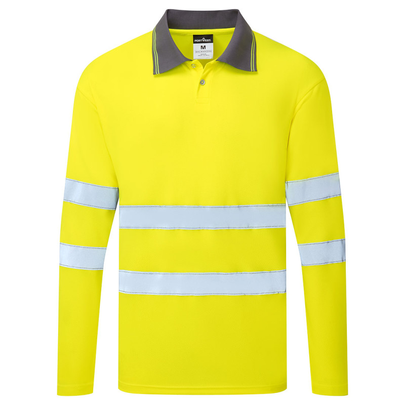 Portwest - Polo manches longues ESSENTIAL ES1 haute visibilité classe 2 et 3