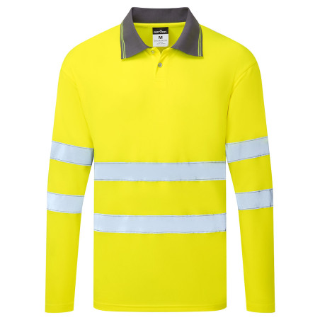 Portwest - Polo manches longues ESSENTIAL ES1 haute visibilité classe 2 et 3
