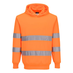 Portwest - Sweat-shirt à capuche poly-coton coupe ample ESSENTIAL ES1 haute visibilité classe 2 et 3