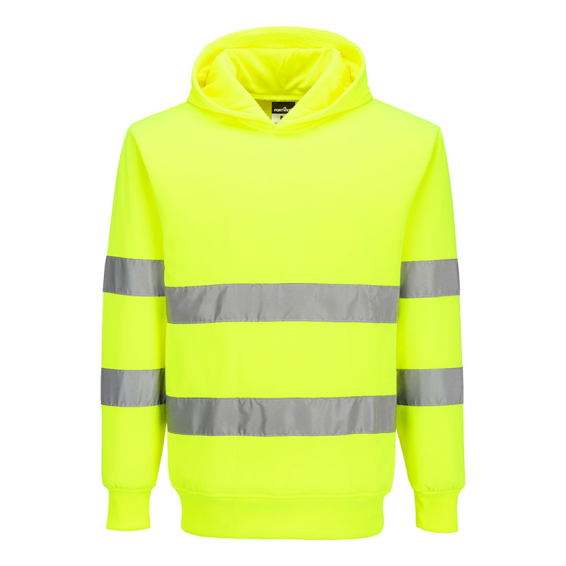 Portwest - Sweat-shirt à capuche poly-coton coupe ample ESSENTIAL ES1 haute visibilité classe 2 et 3