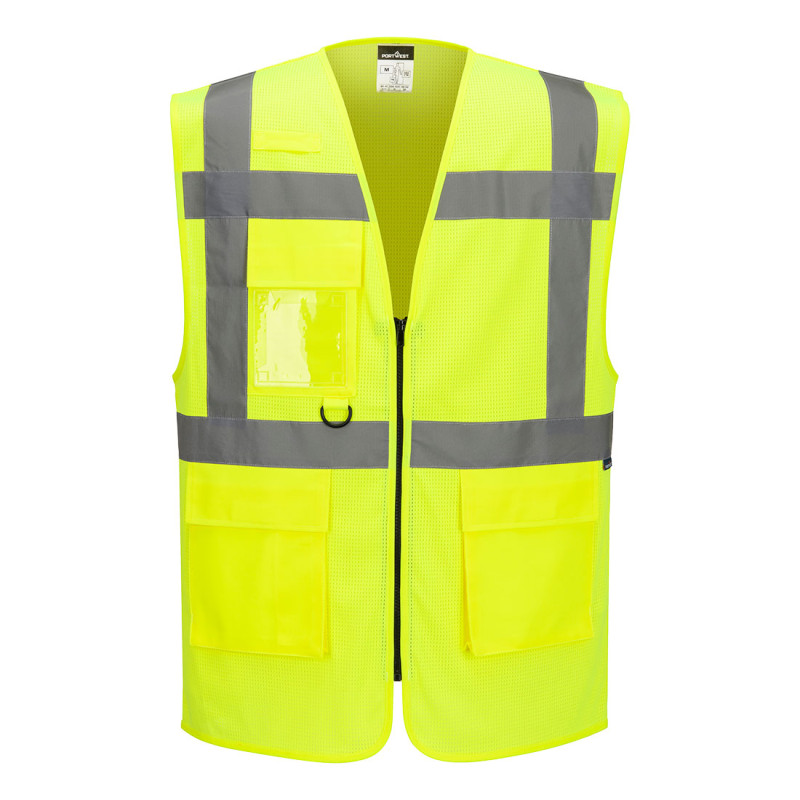 Portwest - Gilet de sécurité en maille aérée ouverture zipppée ESSENTIAL ES1 haute visibilité classe 2