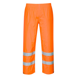 Portwest - Pantalon de pluie imperméable enduit PVC avec ceinture semi-élastiquée ESSENTIAL ES1 haute visibilité classe 1