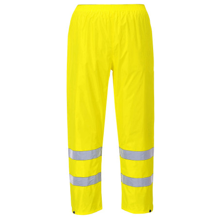 Portwest - Pantalon de pluie imperméable enduit PVC avec ceinture semi-élastiquée ESSENTIAL ES1 haute visibilité classe 1
