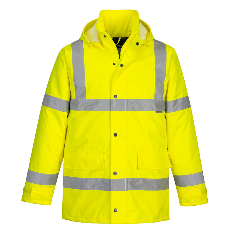 Portwest - Parka imperméable et très chaude avec capuche enroulable ESSENTIAL ES1 haute visibilité classe 3