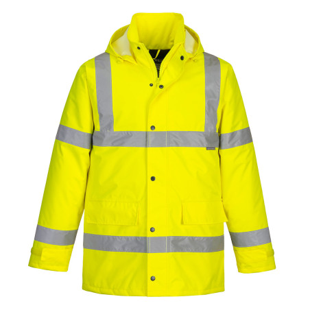 Portwest - Parka imperméable et très chaude avec capuche enroulable ESSENTIAL ES1 haute visibilité classe 3