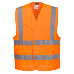 Portwest - Gilet de sécurité coupe ample avec bandes réfléchissantes ESSENTIAL ES1 haute visibilité classe 2