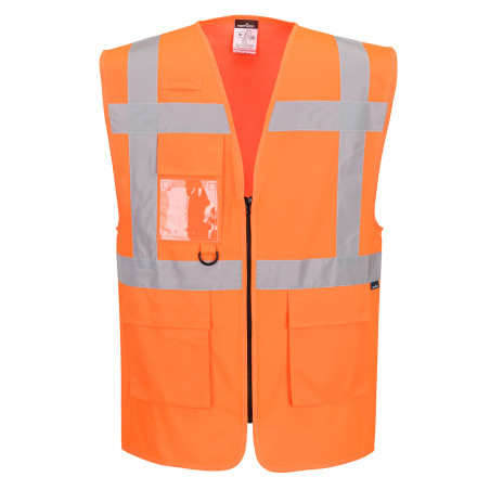 Portwest - Gilet de sécurité avec poches et bandes réfléchissantes ESSENTIAL ES1 haute visibilité classe 1 et 2