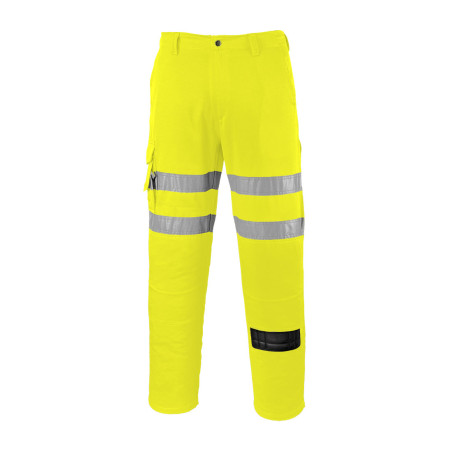Portwest - Pantalon de travail en poly-coton avec poches cargo ESSENTIAL ES1haute visibilité classe 2