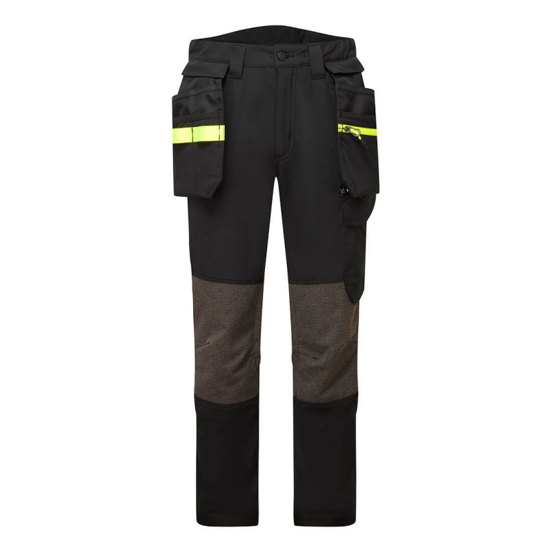 Portwest - Pantalon de travail stretch en nylon taille haute avec poches amovibles grande capacité de rangement EV4