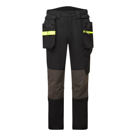 Portwest - Pantalon de travail stretch en nylon taille haute avec poches amovibles grande capacité de rangement EV4