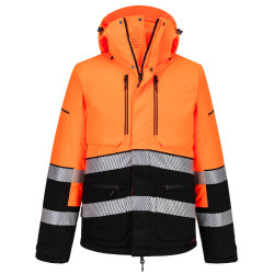 Portwest - Parka sherpa d'hiver longue et chaude imperméable EV4 haute visibilité classe 3