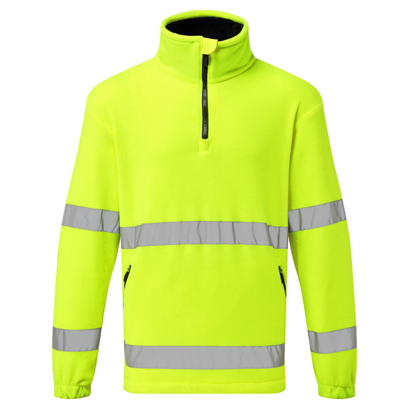Portwest - Veste polaire anti-boulochage avec col zippé haute visibilité classe 3