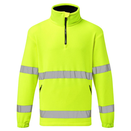 Portwest - Veste polaire anti-boulochage avec col zippé haute visibilité classe 3