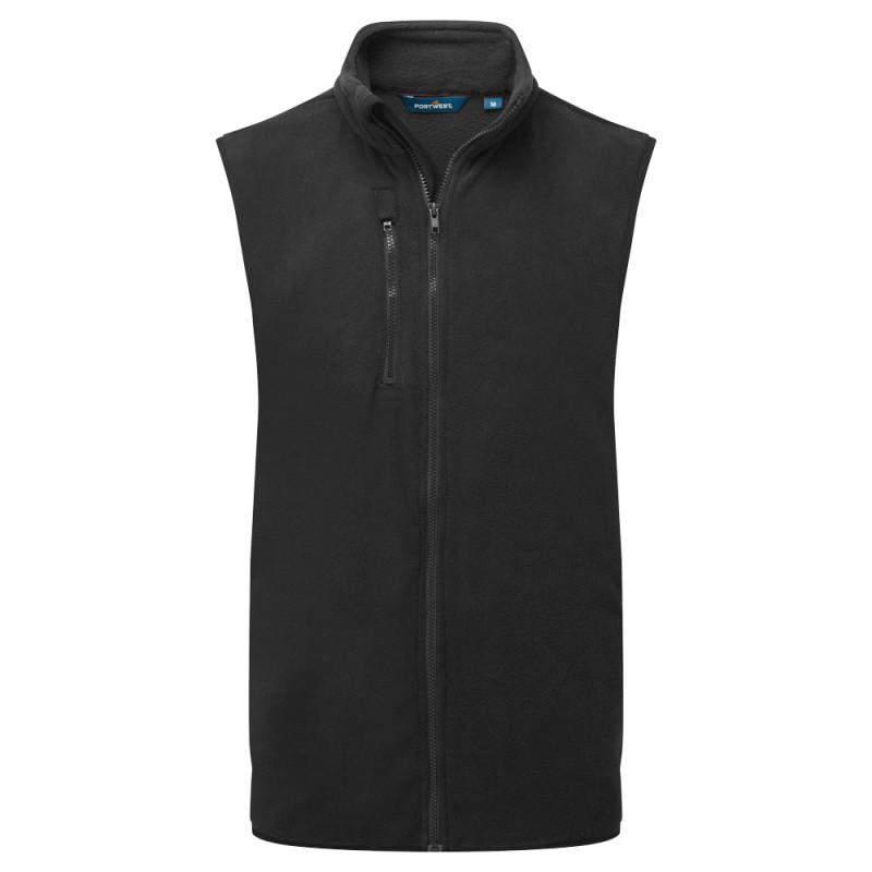 Portwest - Gilet sans manches polaire en tissu recyclé avec poche poitrine