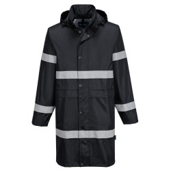 Portwest - Veste de pluie longue imperméable avec bandes réfléchissantes IOANA