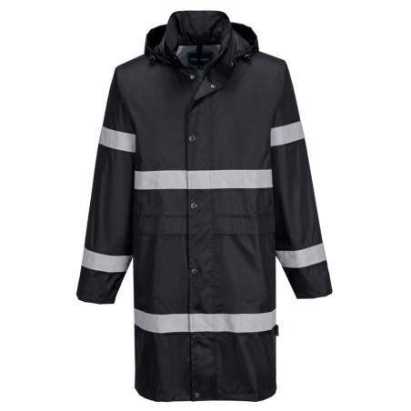 Portwest - Veste de pluie longue imperméable avec bandes réfléchissantes IOANA
