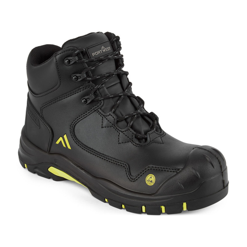 Portwest - Chaussures de sécurité montantes en cuir résistantes à la chaleur embout composite S3S ESD