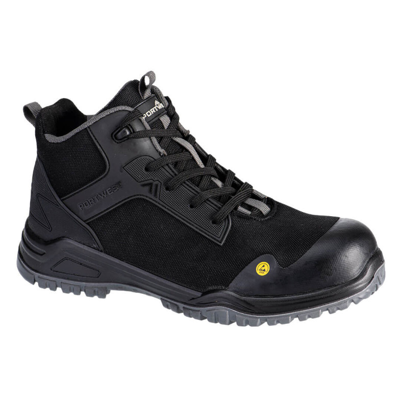Portwest - Chaussures de sécurité mi-hautes en maille aérée antistatique ESD embout composite S3S