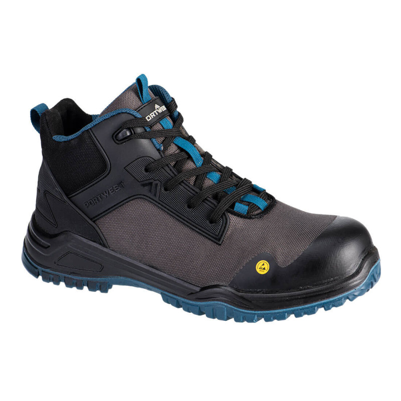 Portwest - Chaussures de sécurité mi-hautes en maille aérée antistatique ESD embout composite S3S