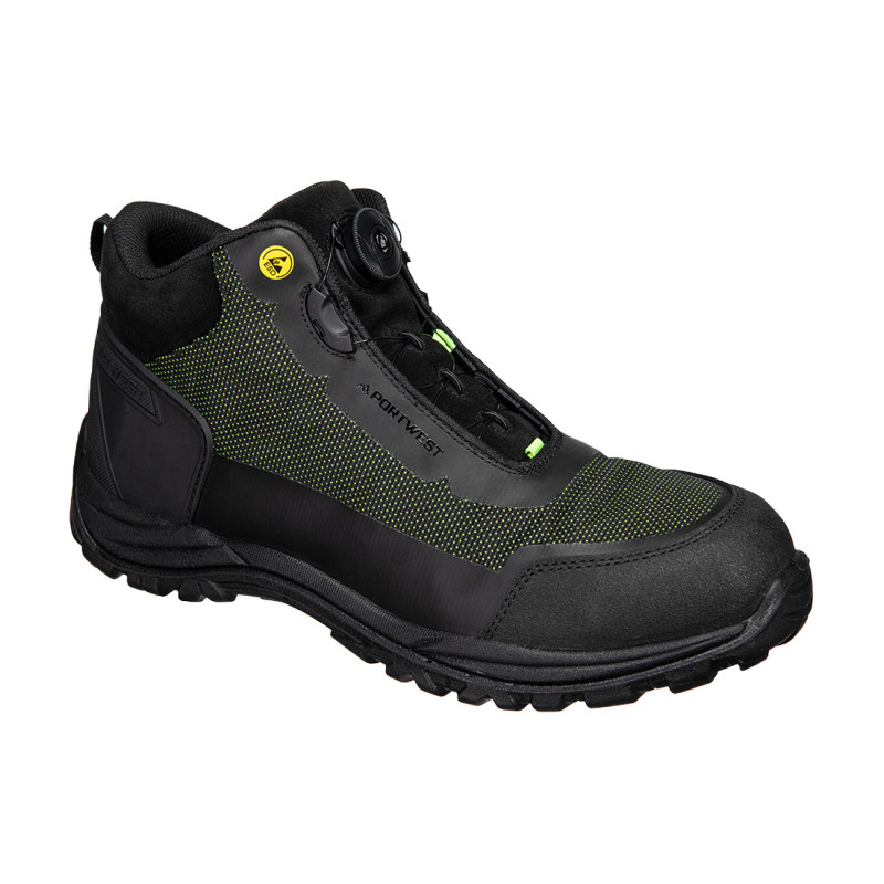 Portwest - Chaussures de sécurité mi-hautes en textile résistant à la coupure antistatique ESD embout composite S3S