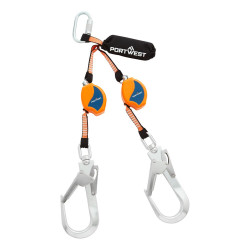 Portwest - Ligne de vie auto-rétractable double 2,5m 140kg max